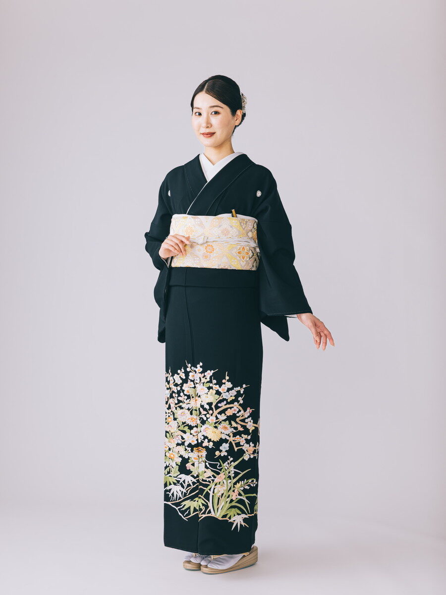 刺繍花々車桶 / 415184