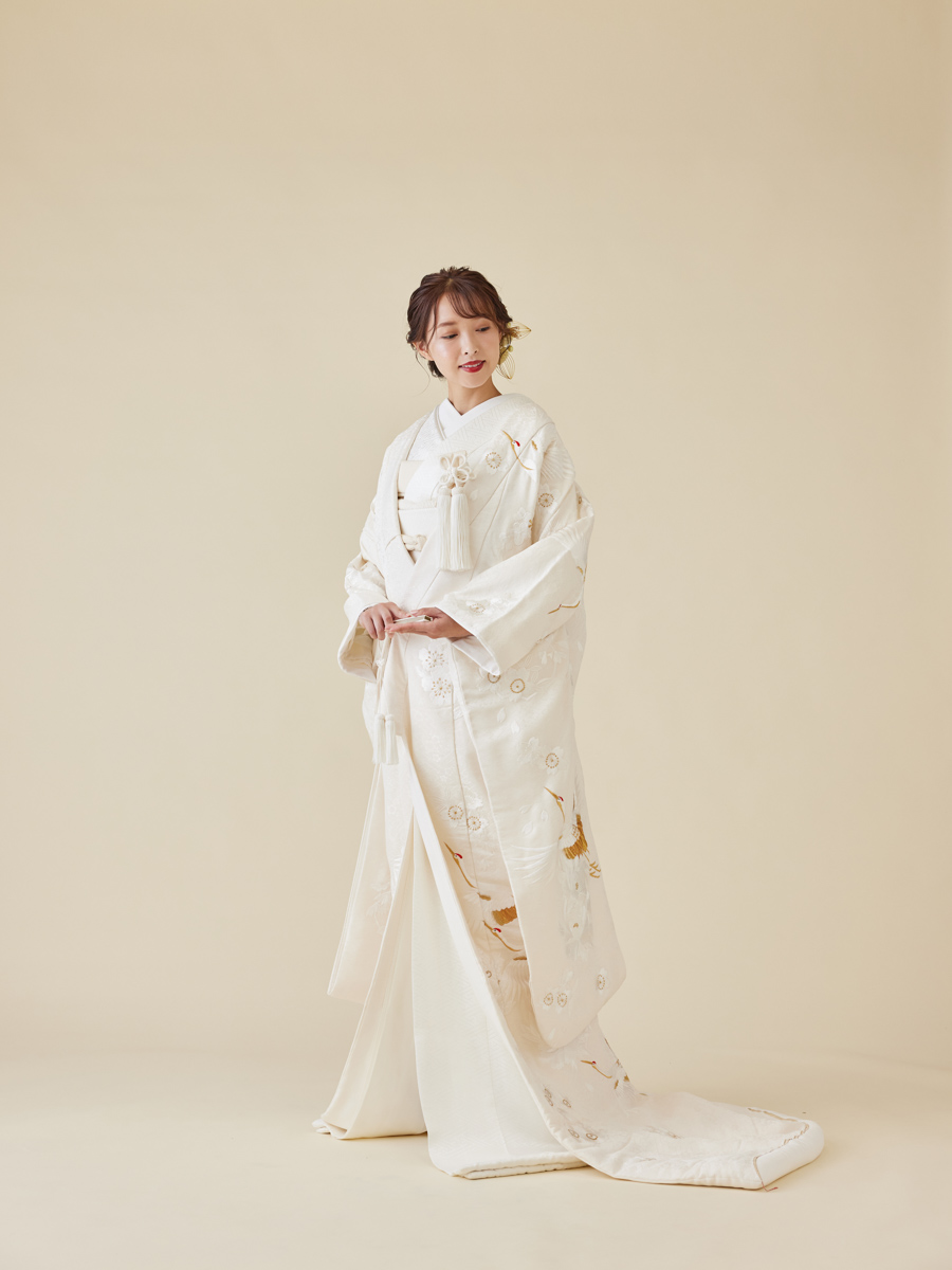 鶴に花丸桜散し 85194951001