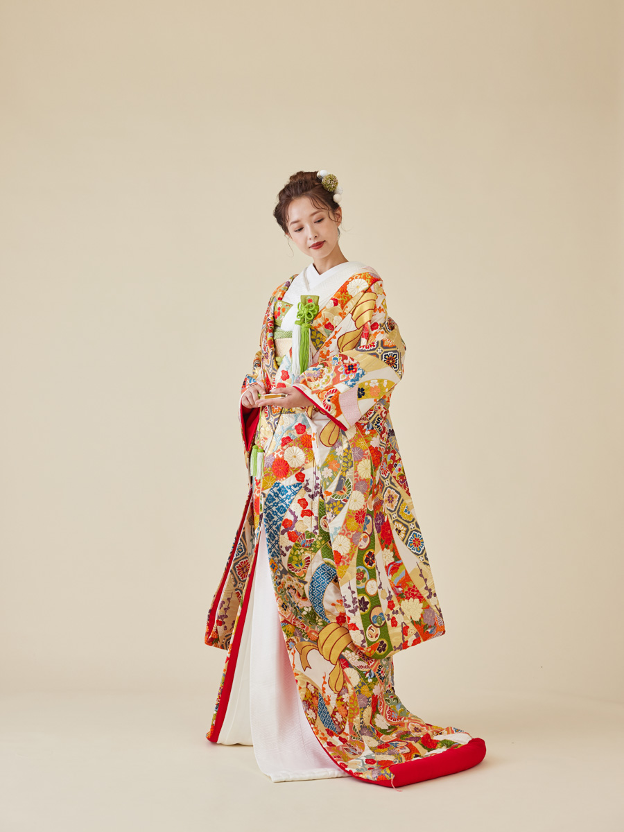 手織白地吉祥文様慶長熨斗 86071212001